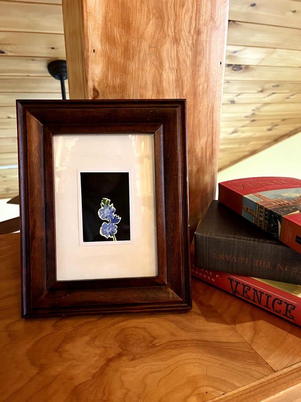 Abstract Flower | Original ACEO painting (2.5 x 3.5) | FREE SHIPPING aceo art card