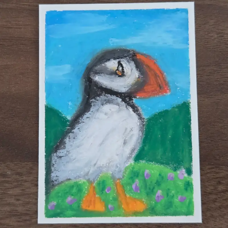 Puffin aceo art card