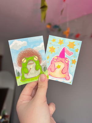 Frog Ross aceo art card thumbnail 3