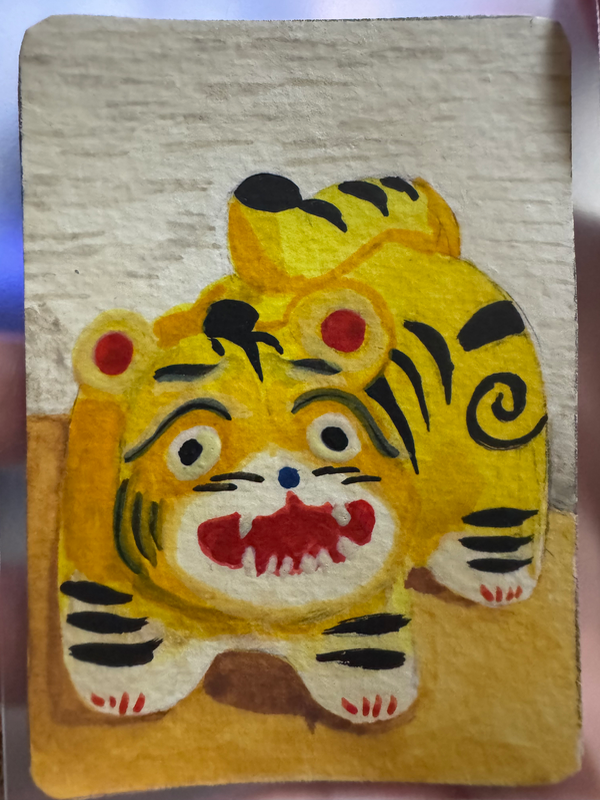 Tiger In The Osaka House aceo art card