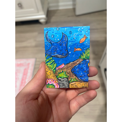 Stingrays aceo art card thumbnail 3