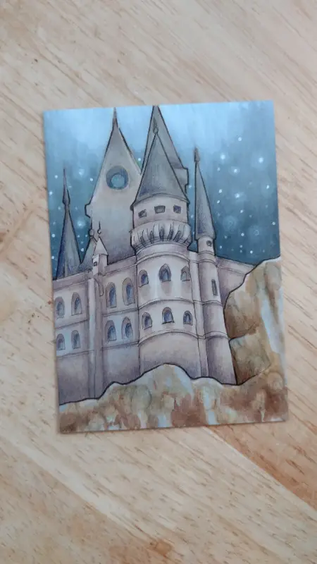 Night of Descending Stars - Original ACEO aceo art card