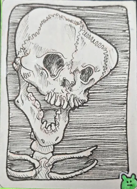 Emotions in Death: Amusement aceo art card