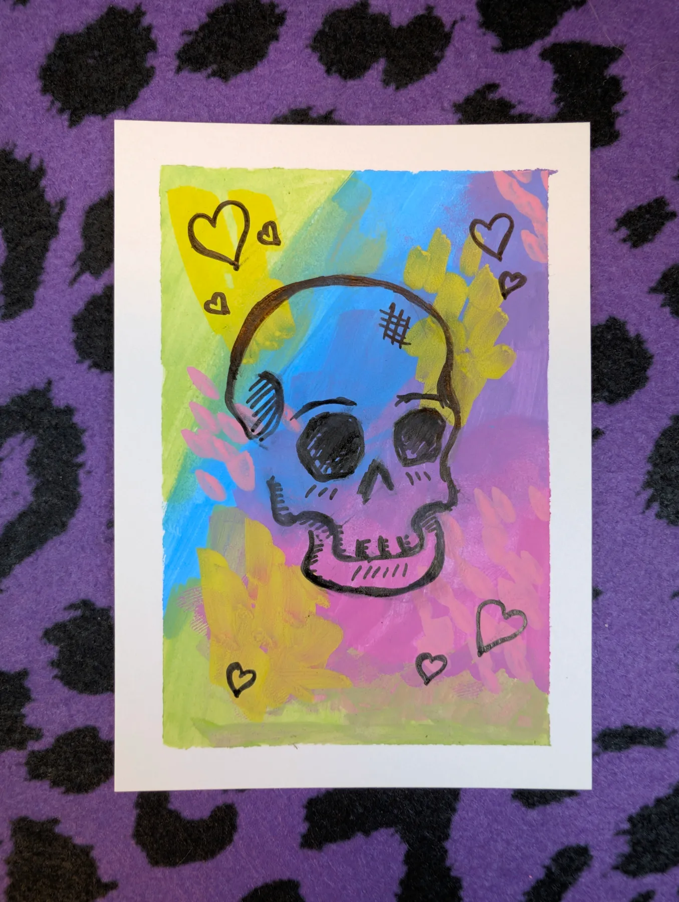 Pastel Goth Skull | a bit of terrific aceo art card