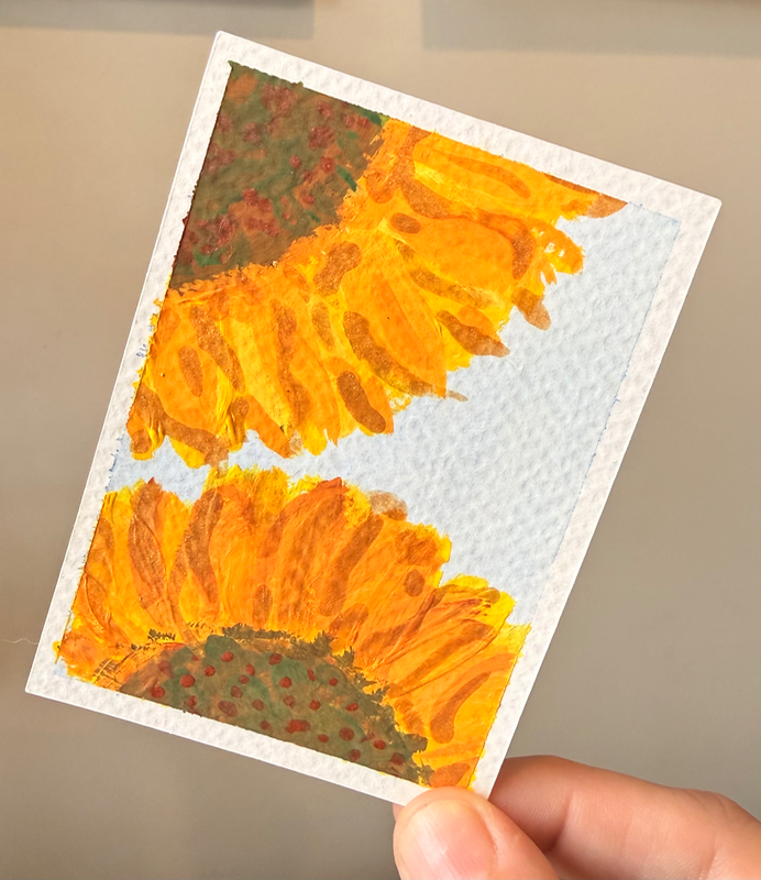 Sunflowers #2 aceo art card