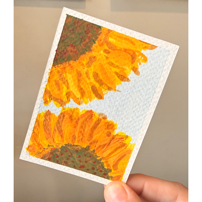 Sunflowers #2 aceo art card thumbnail 1