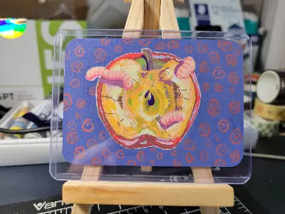 Rotten to the Core aceo art card thumbnail 1