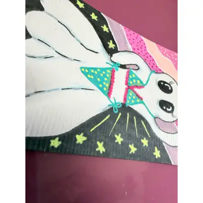 Bikini Ghost Whimsical Pin Up Ghost aceo art card thumbnail 2