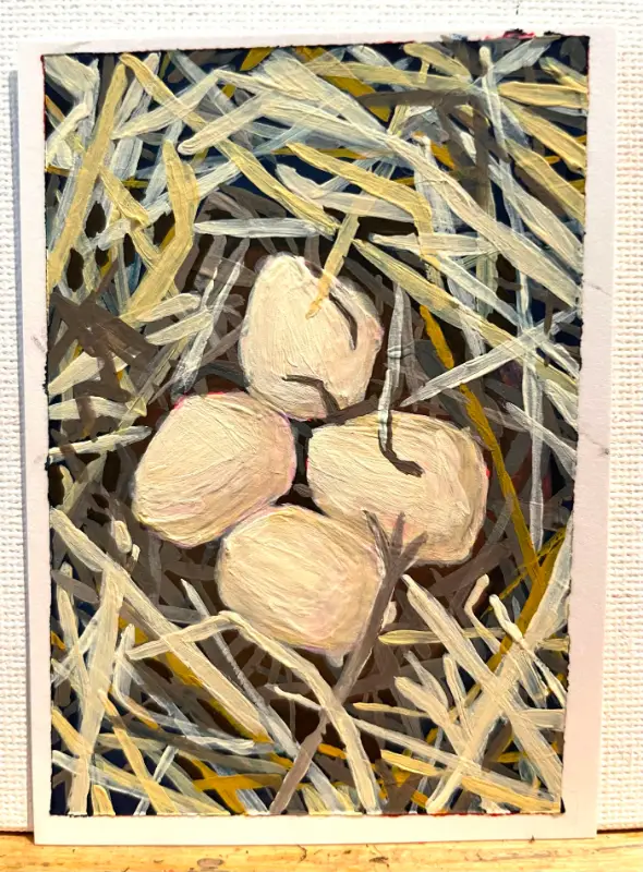 Some Eggs aceo art card