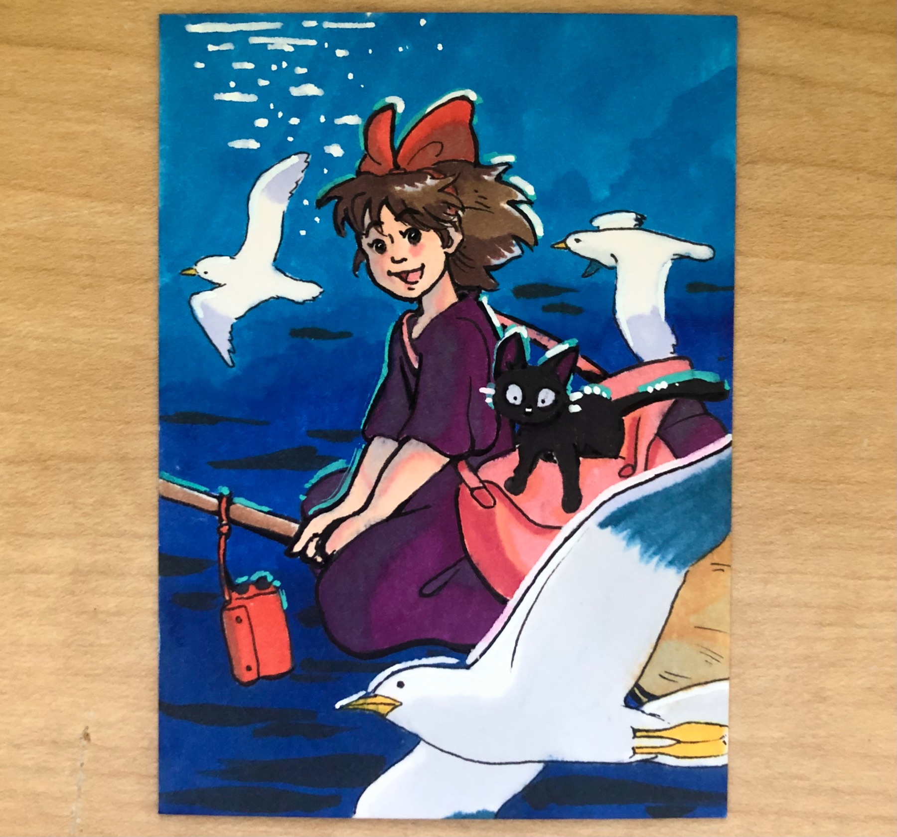 Kiki and Gigi aceo art card