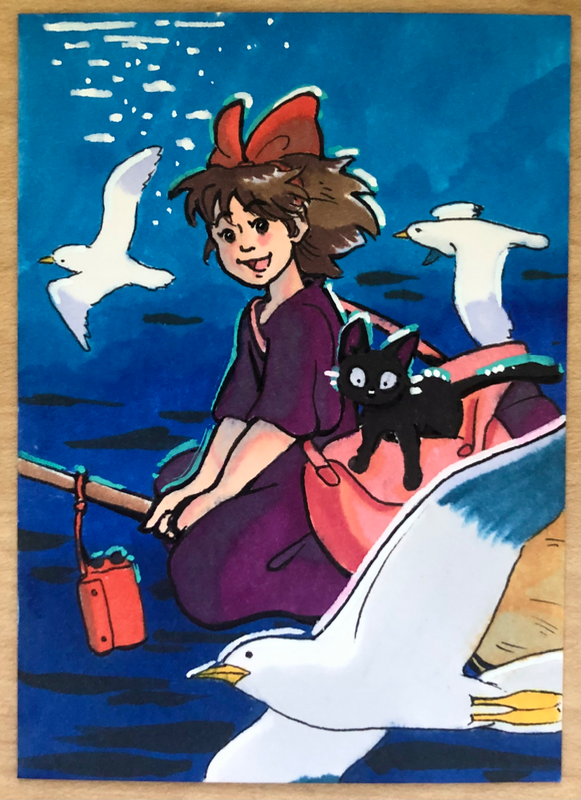 Kiki and Gigi aceo art card