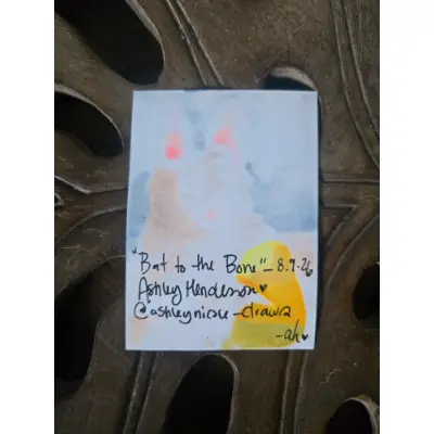 Bat to the Bone - Original ACEO aceo art card thumbnail 2