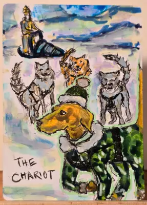 The Chariot aceo art card thumbnail 2