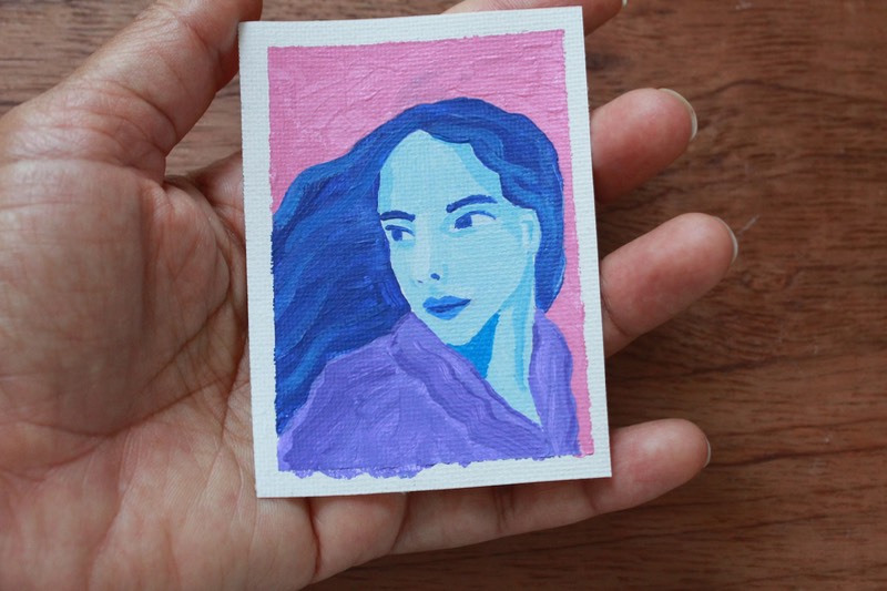 Female Portrait #2 aceo art card