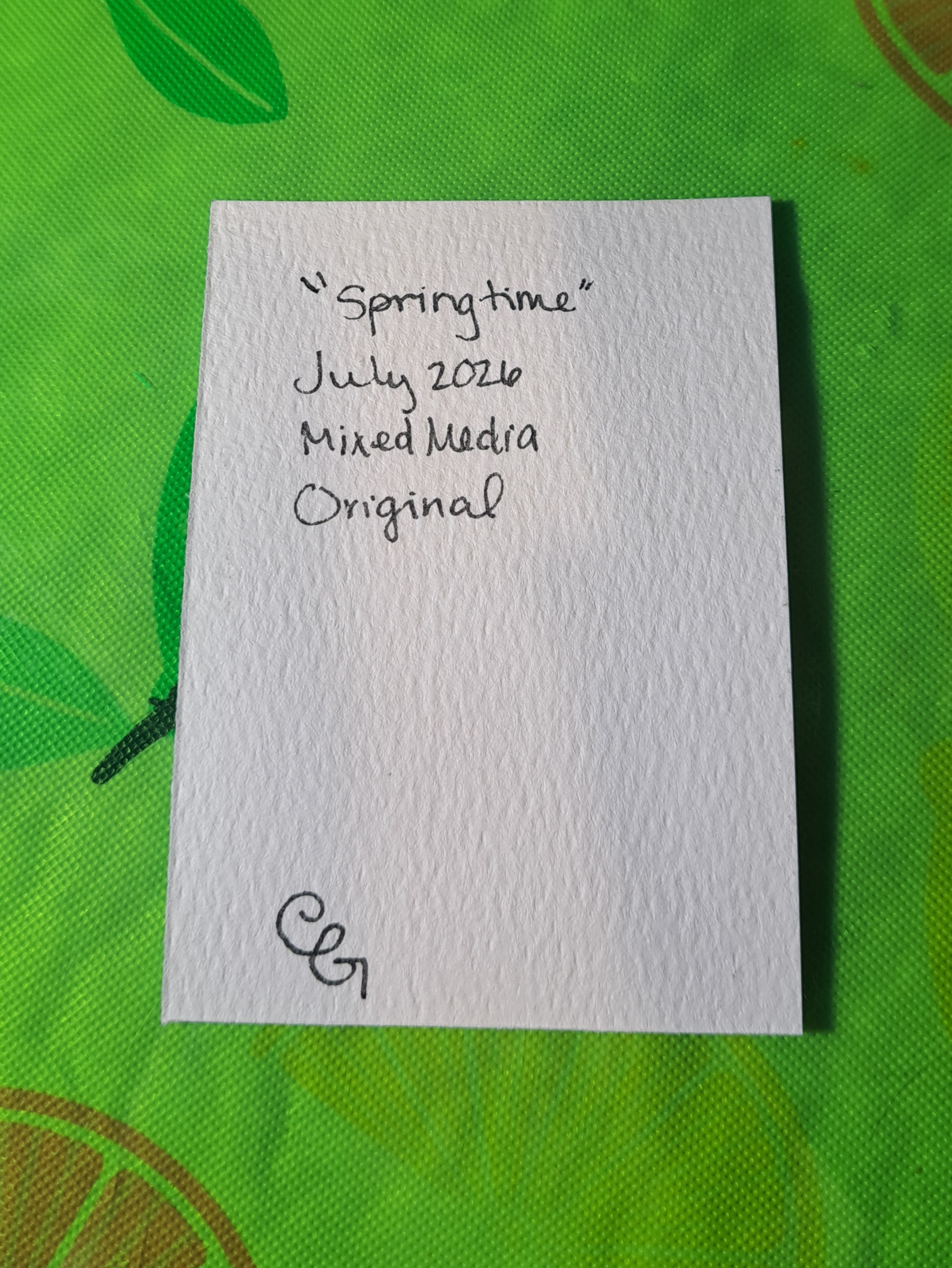Spring Time aceo art card thumbnail 2