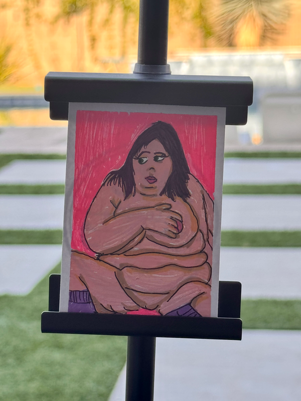 OOAK ACEO Acrylic and Watercolor “Beautiful” aceo art card