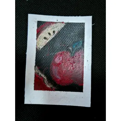 Apples 'n Apples 1/3 pastel fruits aceo art card thumbnail 2