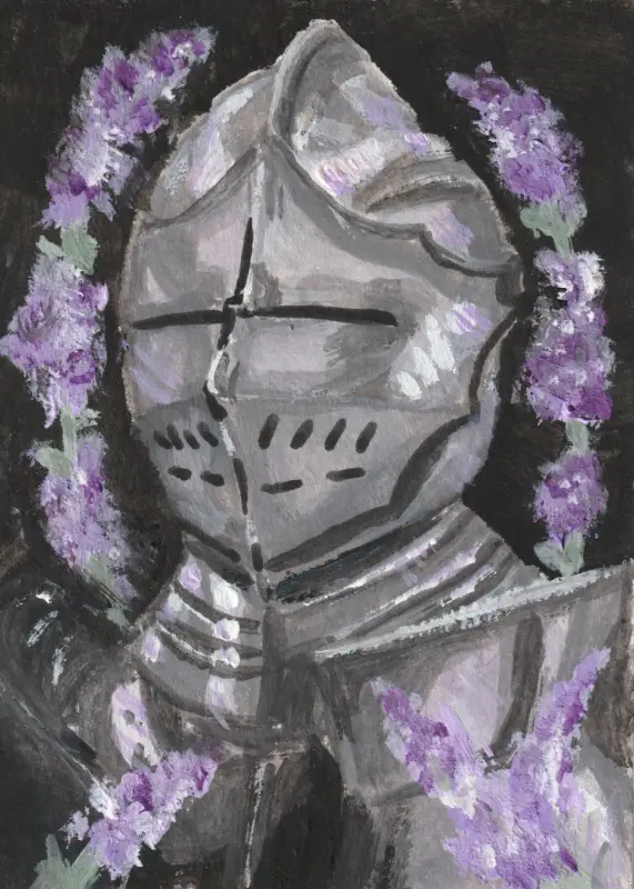 Purple Knight (2/3) aceo art card