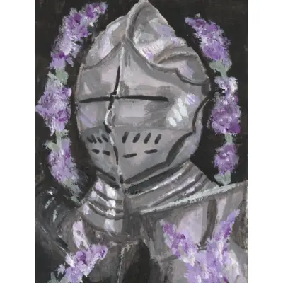 Purple Knight (2/3) aceo art card thumbnail 2