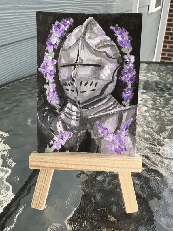 Purple Knight (2/3) aceo art card