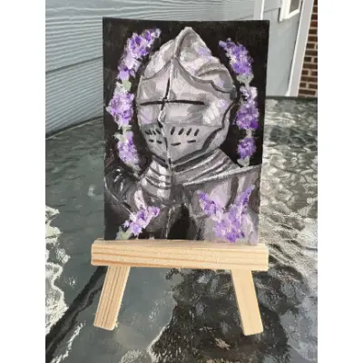 Purple Knight (2/3) aceo art card thumbnail 1