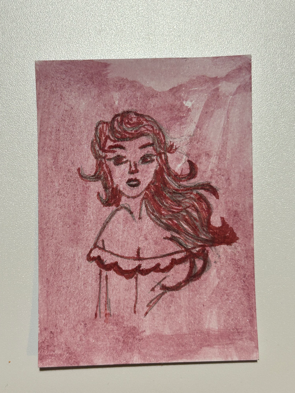 Huh? But make it hot. aceo art card