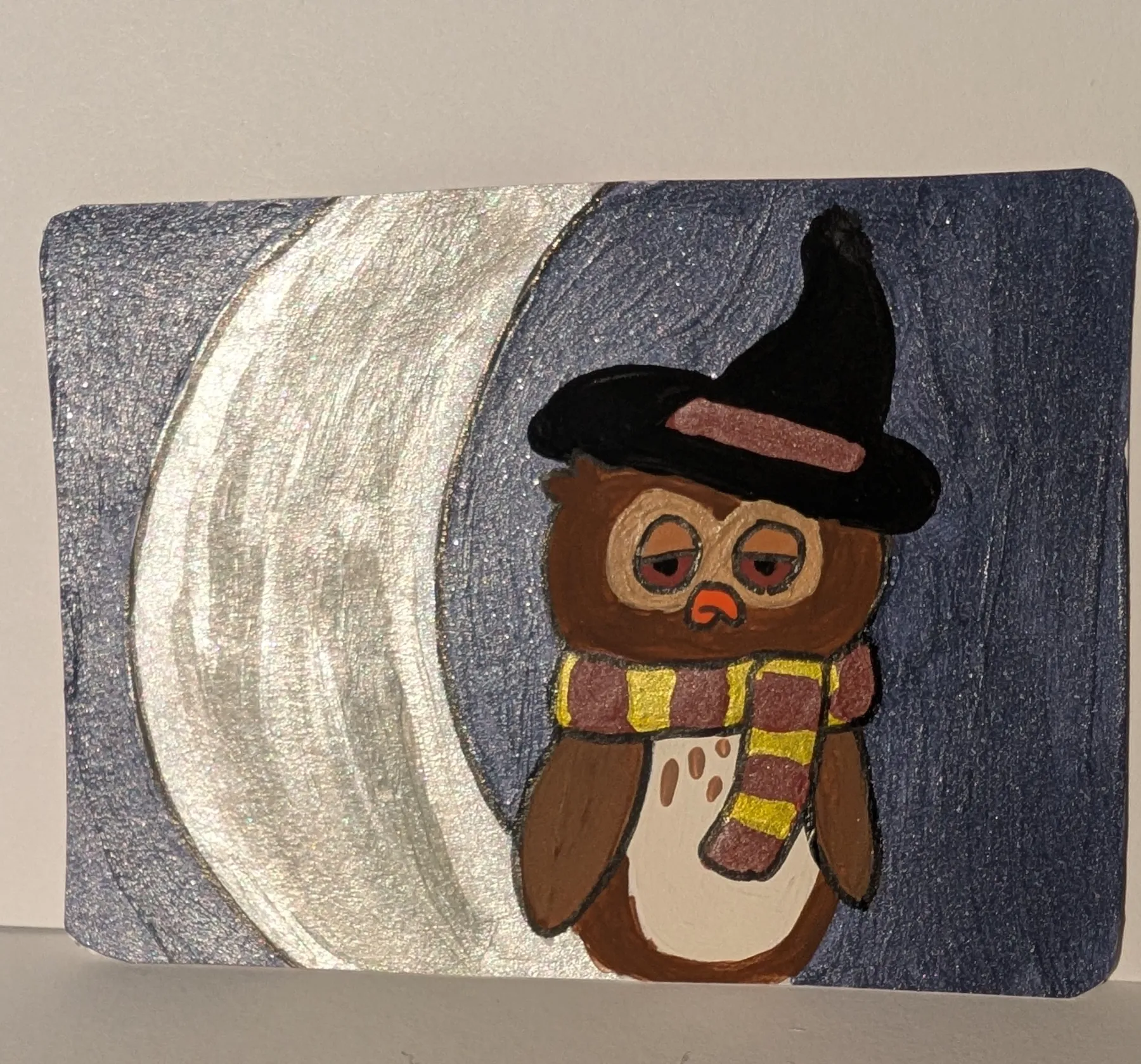 Brave Owl aceo art card