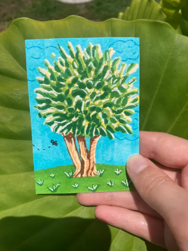A Peaceful Day aceo art card