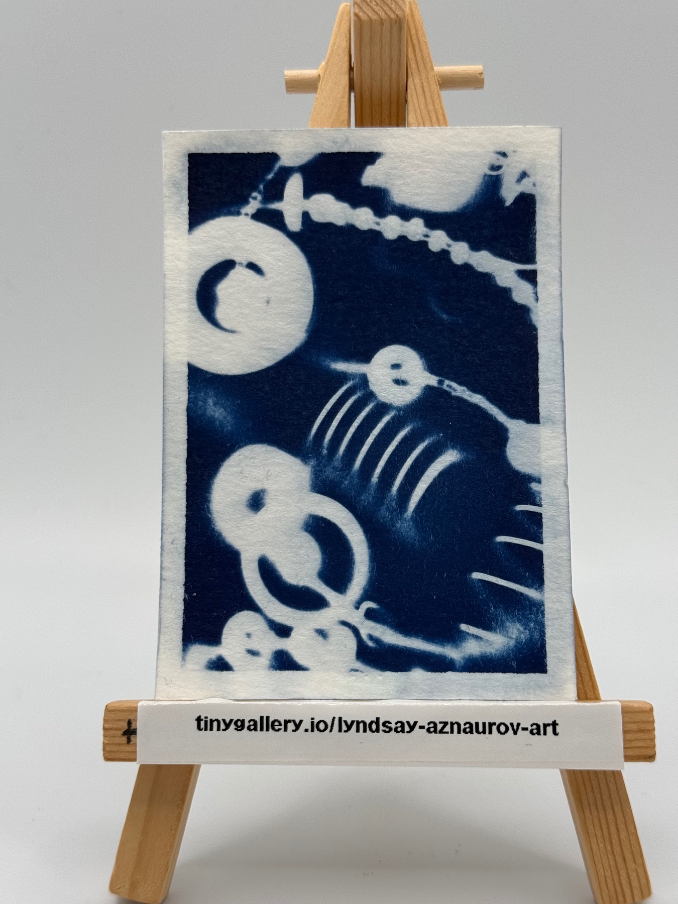 Industry Original Cyanotype Print ACEO by Lyndsay Aznaurov aceo art card