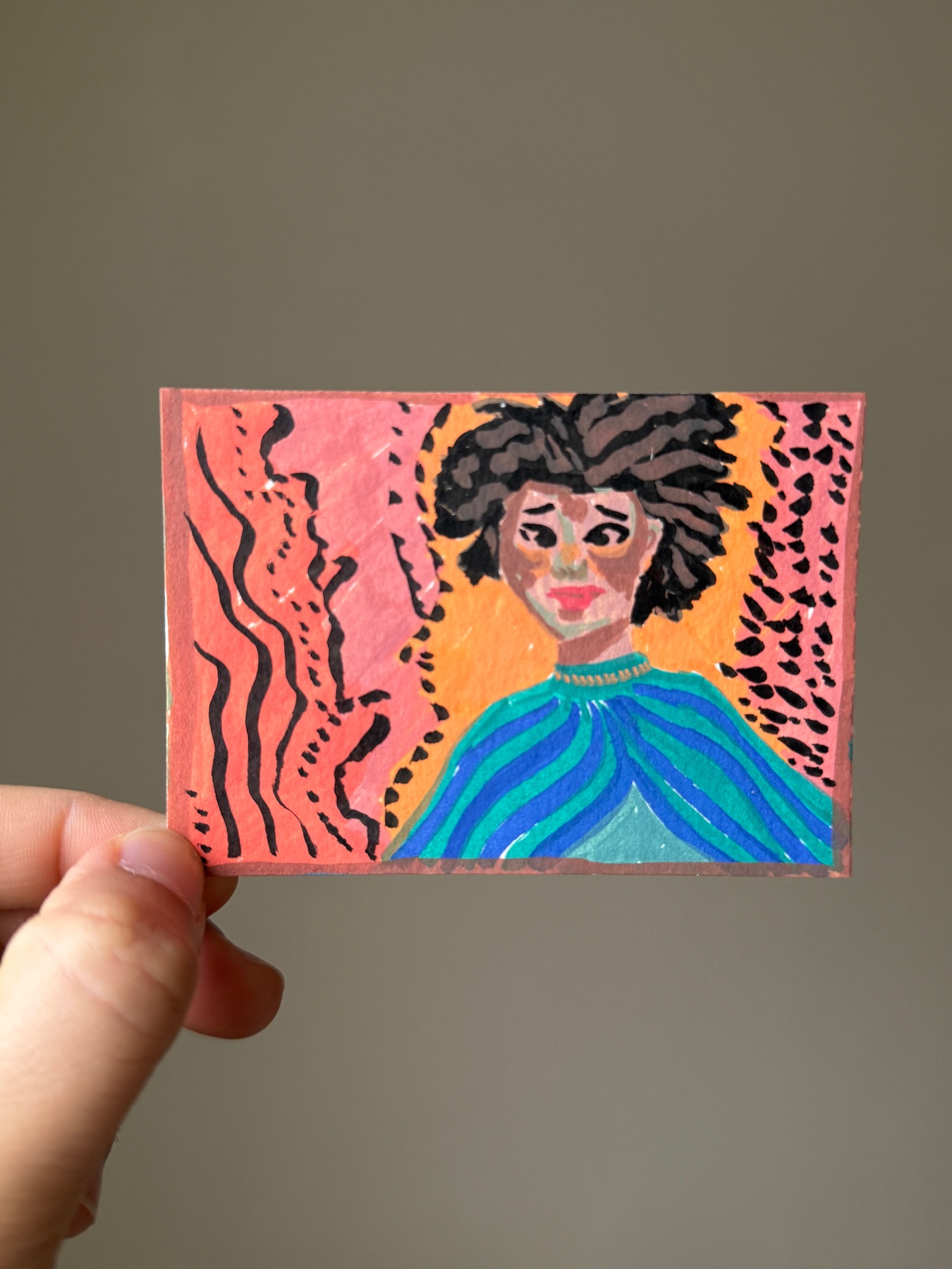Electric aceo art card