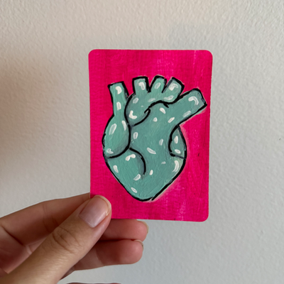 Original Anatomical Heart ACEO | Heartstrings #6/9 aceo art card thumbnail 1