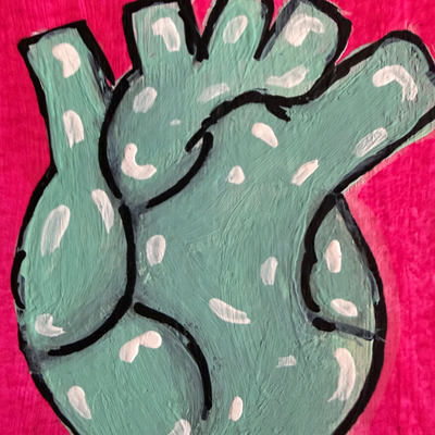 Original Anatomical Heart ACEO | Heartstrings #6/9 aceo art card thumbnail 3