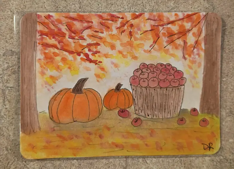 Fall Things aceo art card
