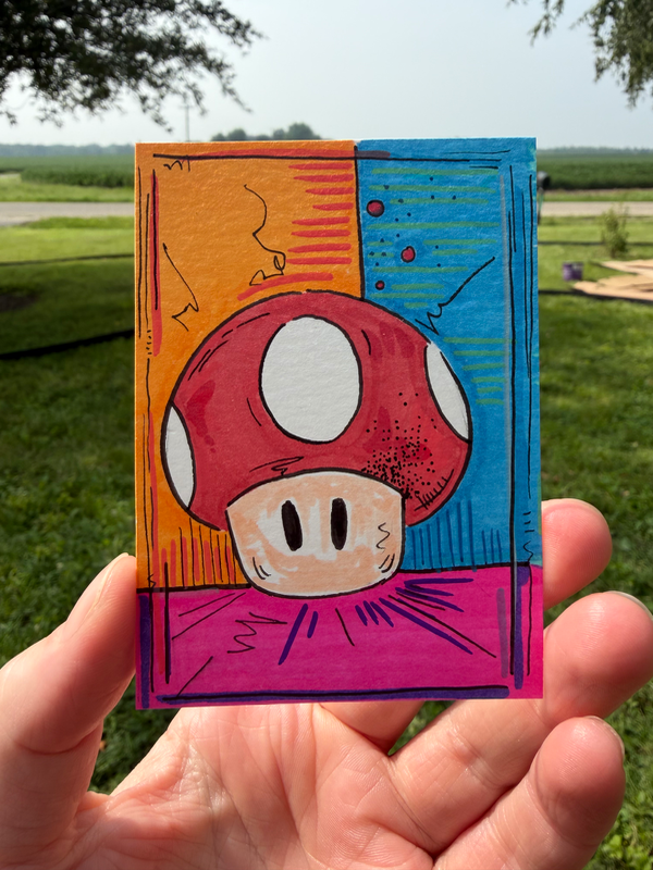 Toady aceo art card