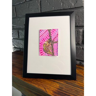 Cicada exuviae, Summer in Louisiana, New Beginnings aceo art card thumbnail 2