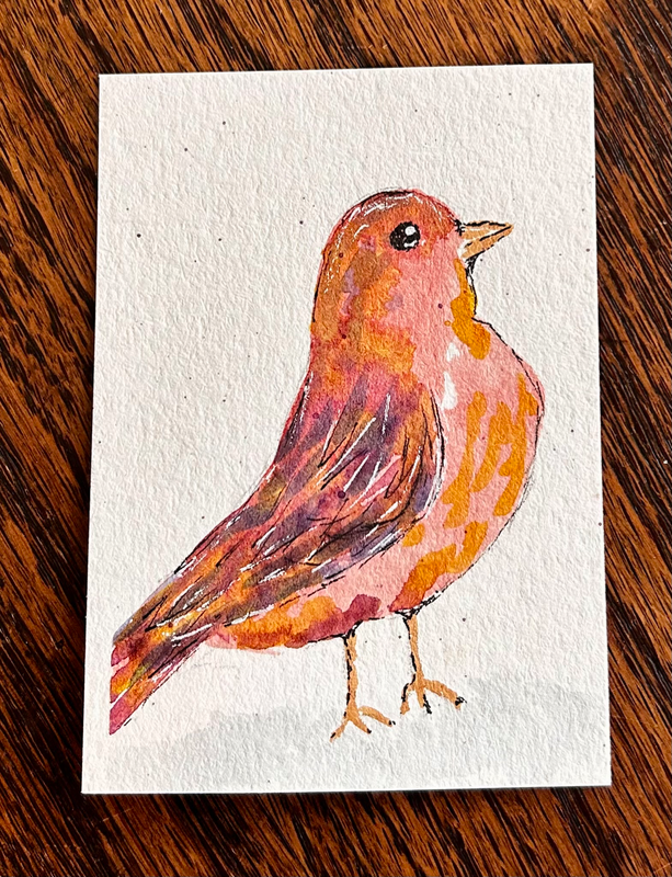 Sweet Bird aceo art card