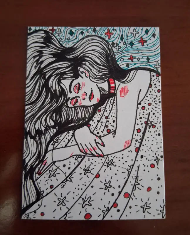 Sleeping with the Stars aceo art card
