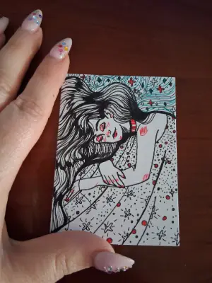 Sleeping with the Stars aceo art card thumbnail 4