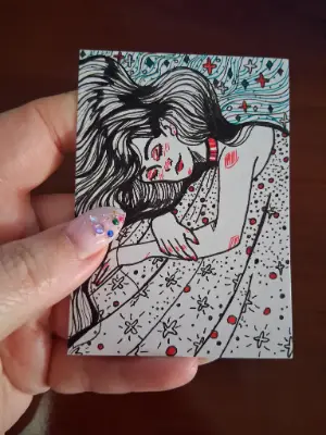 Sleeping with the Stars aceo art card thumbnail 3