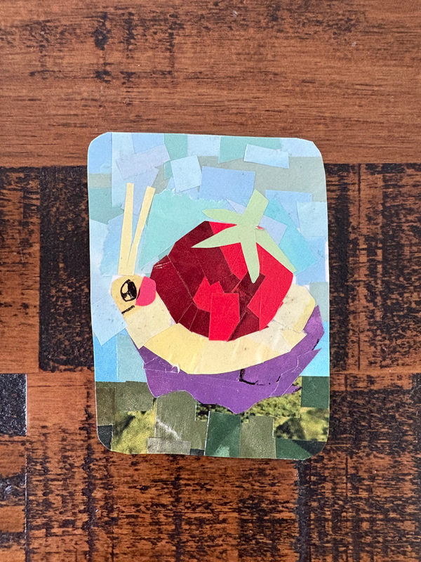 Tomato Snail aceo art card
