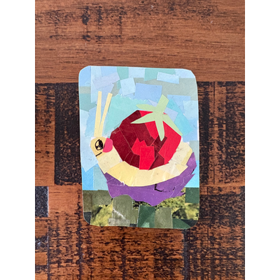 Tomato Snail aceo art card thumbnail 1