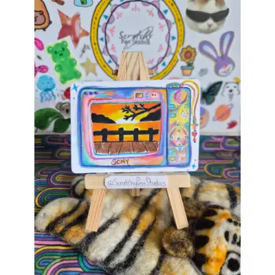"Digital Camera" Object aceo art card thumbnail 1