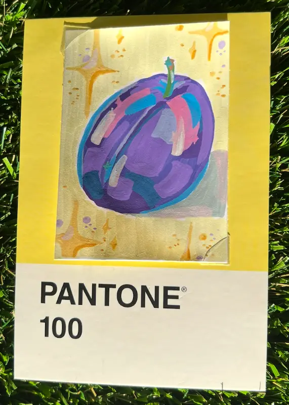 Sparkling Plum aceo art card