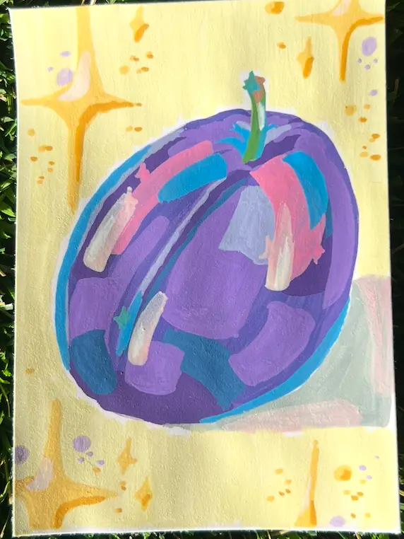 Sparkling Plum aceo art card