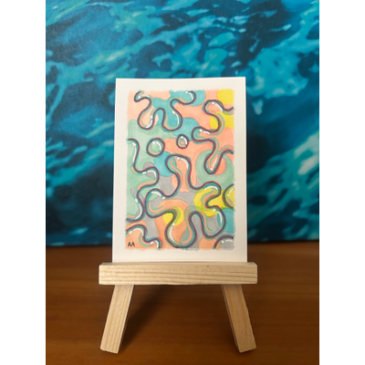 Glass Flowers aceo art card thumbnail 1