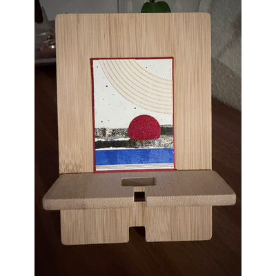 Red Horizon no. 2 aceo art card thumbnail 2