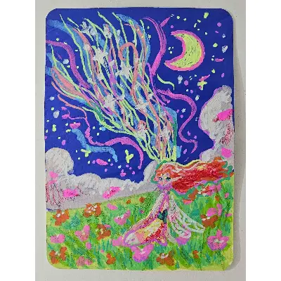 Star Stream aceo art card thumbnail 1