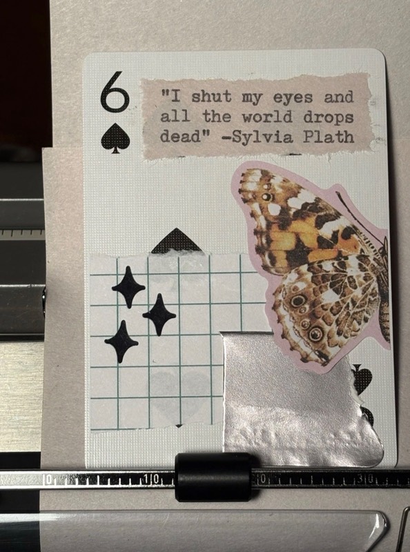 Butterfly Quote Card #79 by Mazerzine Sylvia Plath aceo art card
