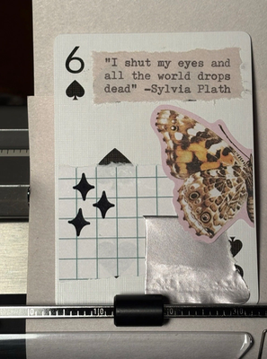 Butterfly Quote Card #79 by Mazerzine Sylvia Plath aceo art card thumbnail 1
