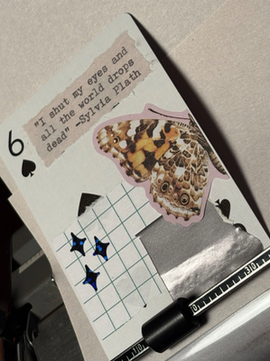 Butterfly Quote Card #79 by Mazerzine Sylvia Plath aceo art card thumbnail 2